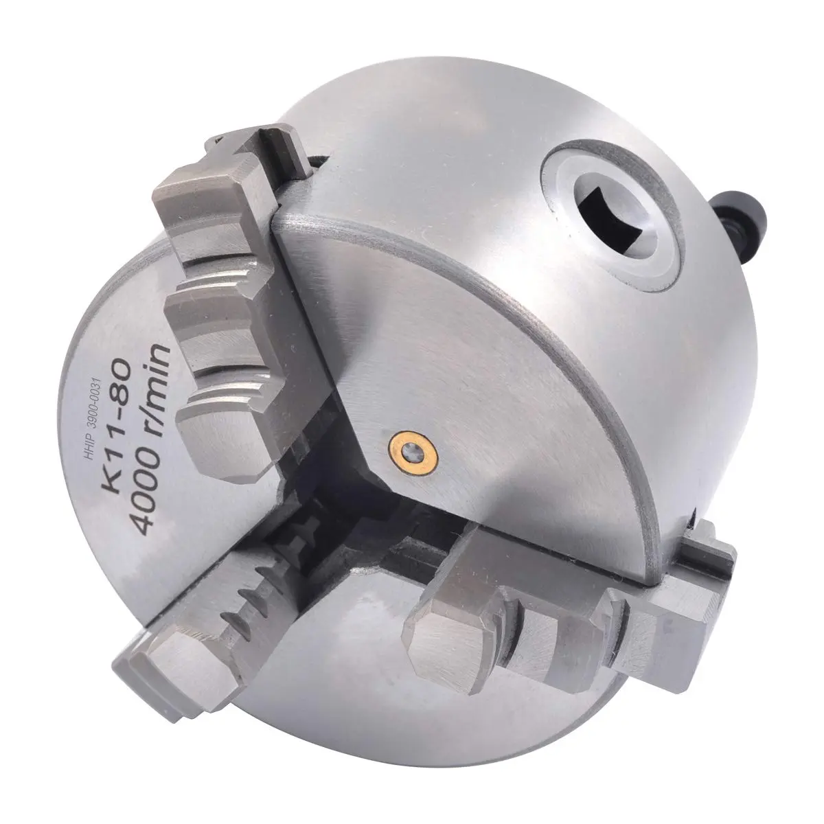 HHIP 3900-0031 3 Inch 3-Jaw Lathe Chuck, Plain Back | High-Quality Semi-Steel, Hardened & Ground - main product image