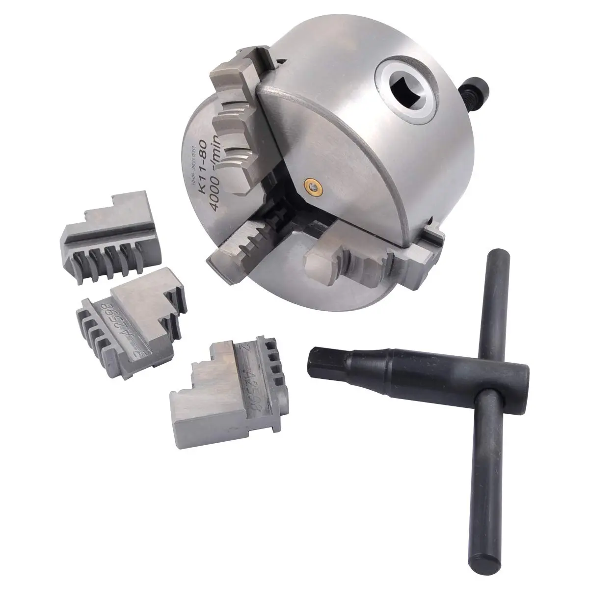 HHIP 3900-0031 3 Inch 3-Jaw Lathe Chuck, Plain Back | High-Quality Semi-Steel, Hardened & Ground - view 2