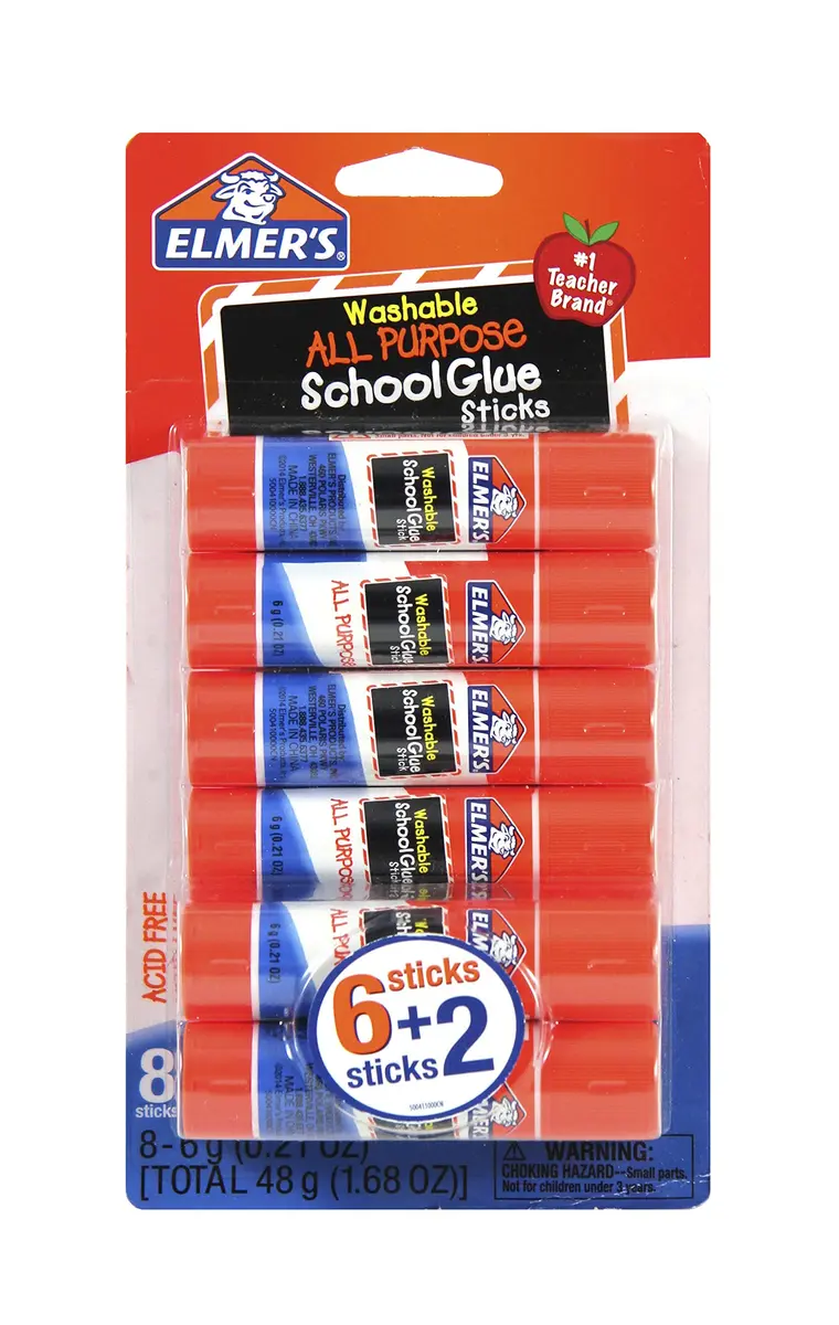 Elmer's All Purpose School Glue Sticks, Washable, 6g | Non-Toxic, Quick Dry, Ideal for Arts & Crafts - main product image