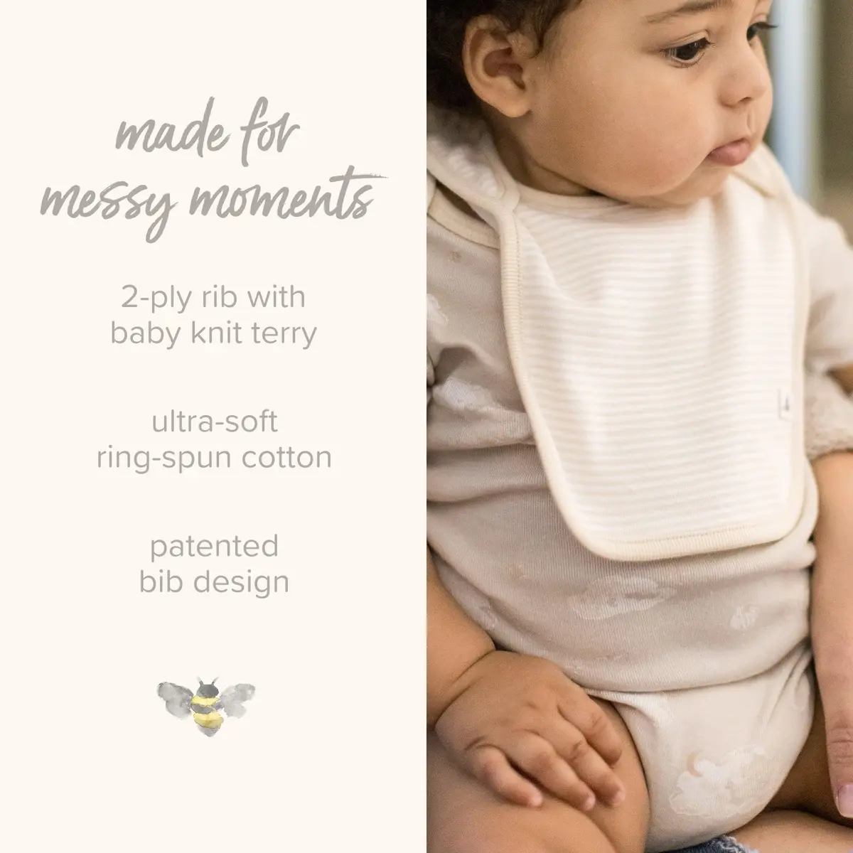 Burt's Bees Baby Bibs, Unisex 100% Organic Cotton | Teething Drool Bibs for 0-24 Months - view 5