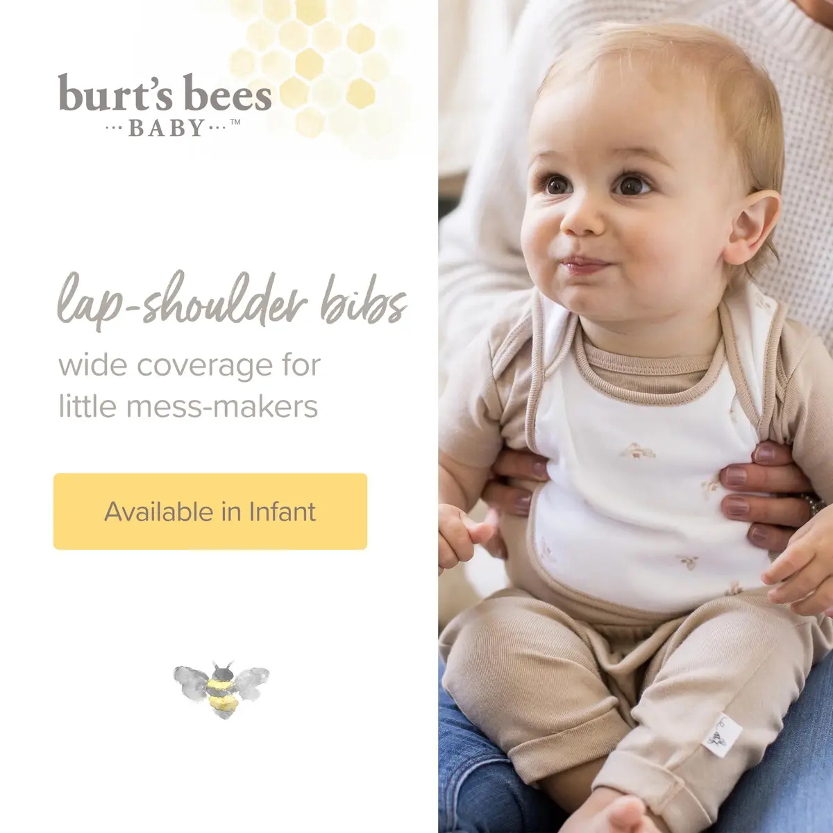 Burt's Bees Baby Bibs, Unisex 100% Organic Cotton | Teething Drool Bibs for 0-24 Months - view 2