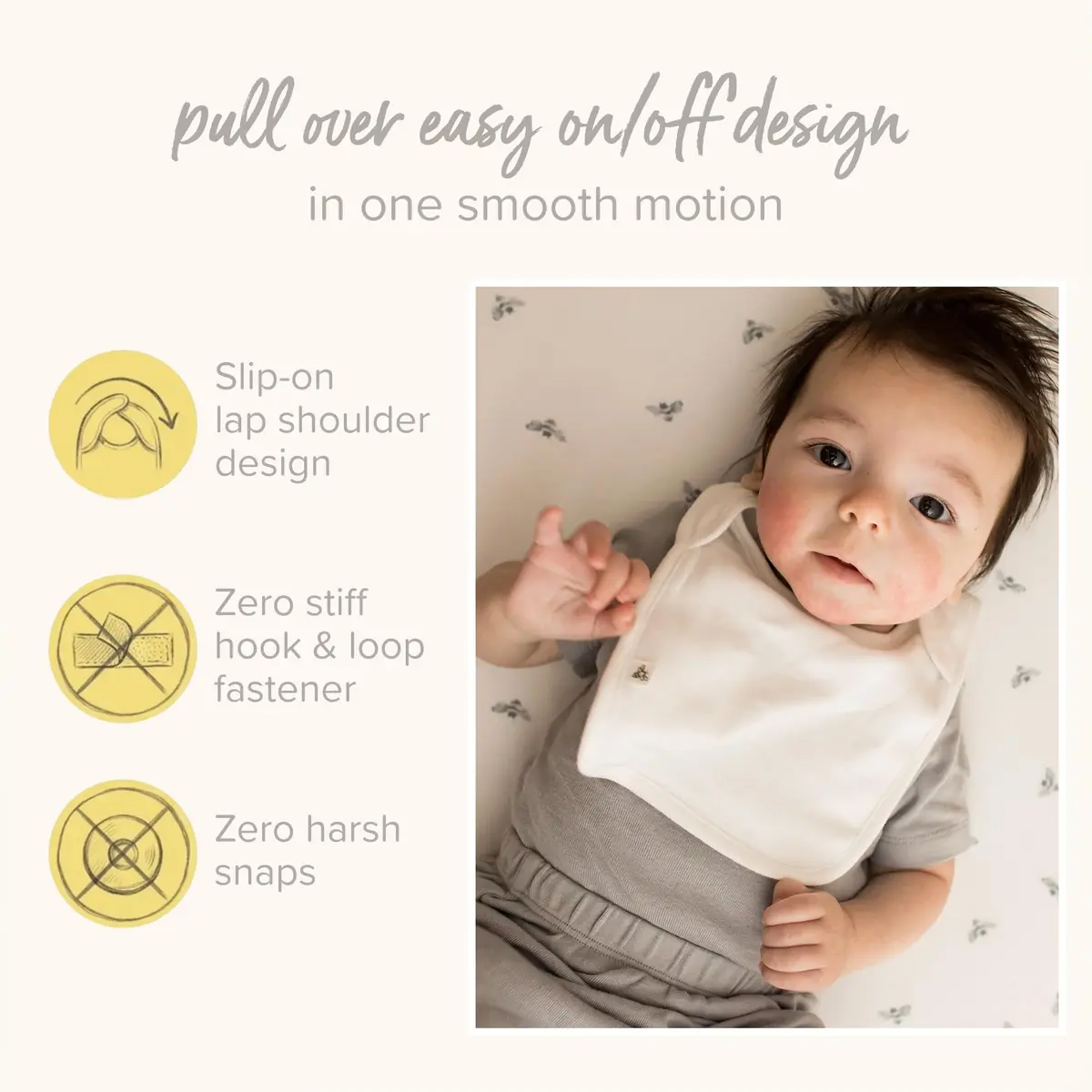 Burt's Bees Baby Bibs, Unisex 100% Organic Cotton | Teething Drool Bibs for 0-24 Months - view 3