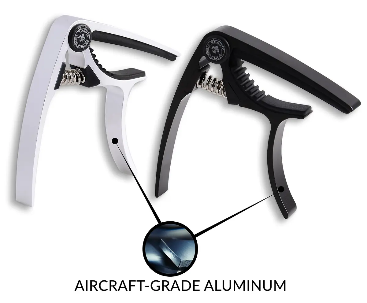 Nordic Essentials Guitar Capo for Electric & Acoustic 6 String | 2 Pack, Aircraft-Grade Aluminum, Travel-Ready - view 3