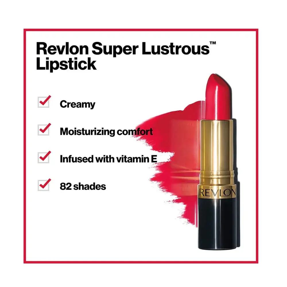 Revlon Super Lustrous Lipstick Creamy Formula Really Red (006) 4.4ml (0.15 oz) | Hydrating Color - view 3