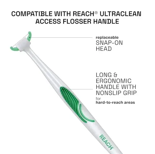 REACH Ultraclean Access Flosser Refill Heads Mint 28 Count | Dentist Recommended Oral Care - view 3