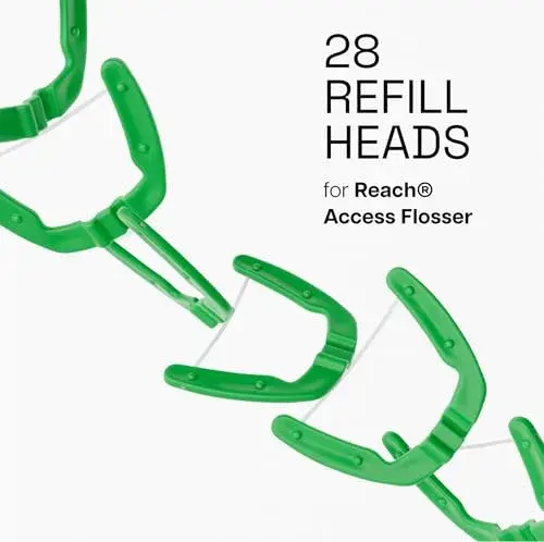 REACH Ultraclean Access Flosser Refill Heads Mint 28 Count | Dentist Recommended Oral Care - main product image