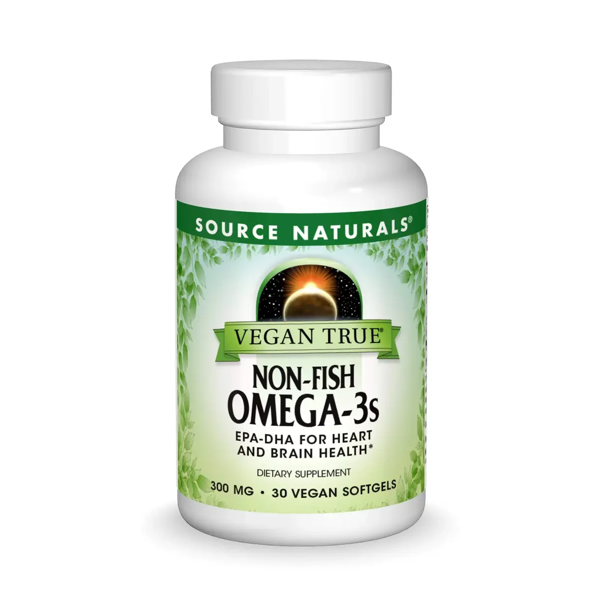 Source Naturals Vegan True Non-Fish Omega-3s 300mg 30 Softgels | EPA & DHA for Brain Health Support - main product image