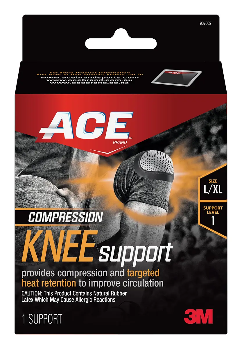 ACE Compression Knee Support Brace with Targeted Heat Retention, Large/X-Large (0.08 kg / 0.16 lb) - main product image