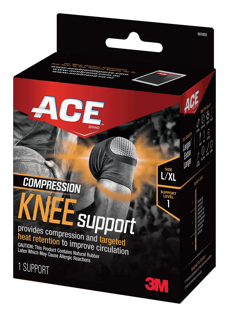 ACE Compression Knee Support Brace with Targeted Heat Retention, Large/X-Large (0.08 kg / 0.16 lb) - view 2