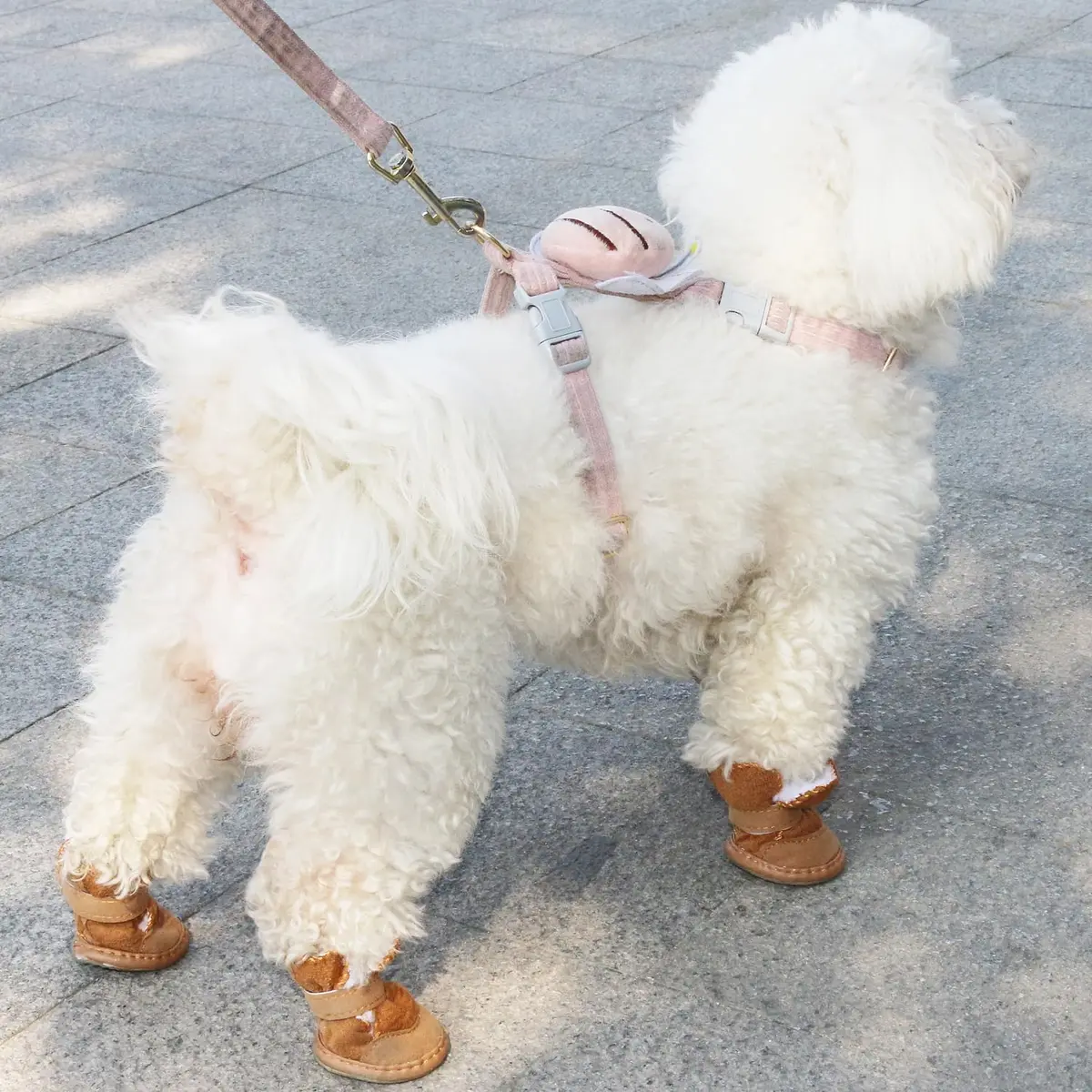 URBEST Dog Shoes with Hook & Loop Closure | Small, Durable & Non-Slip (2#, Brown) - view 3