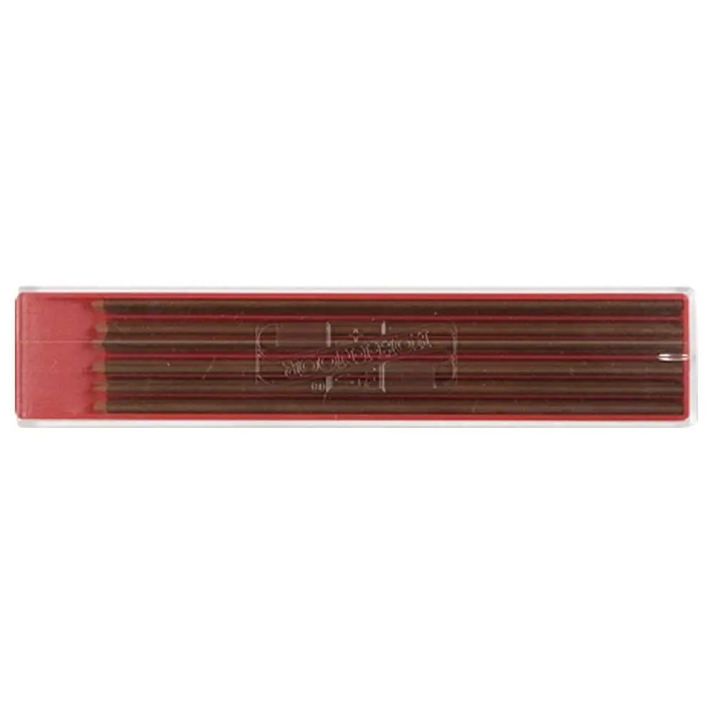 Koh-I-Noor Coloured Leads for 2mm Diameter 120mm Mechanical Pencil - Brown | High-Quality Artist Leads - main product image