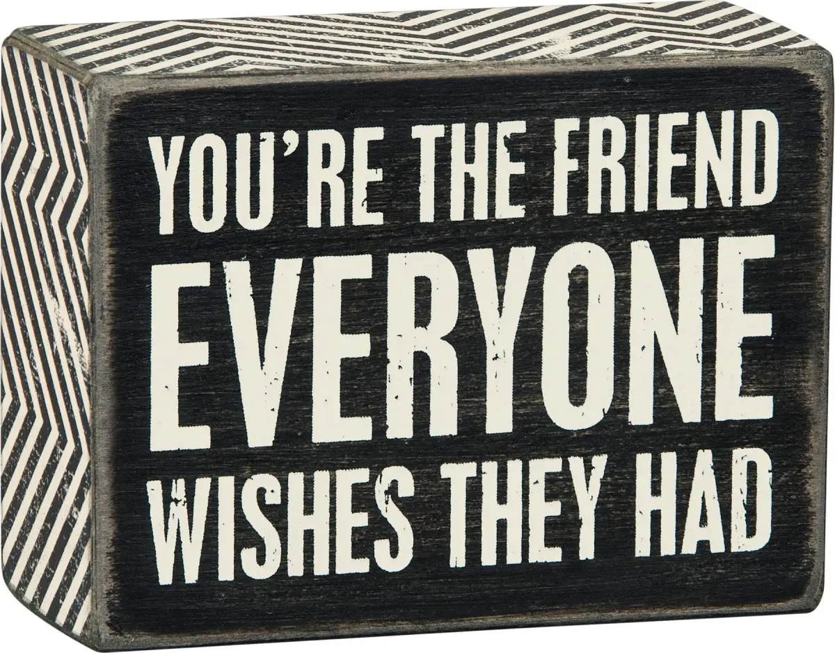 Primitives by Kathy "Everyone Wishes" Box Sign 10cm (4" x 3") | Authentic USA Import - main product image