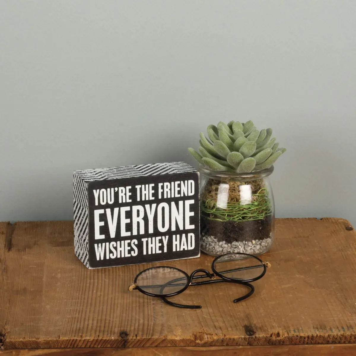 Primitives by Kathy "Everyone Wishes" Box Sign 10cm (4" x 3") | Authentic USA Import - view 3