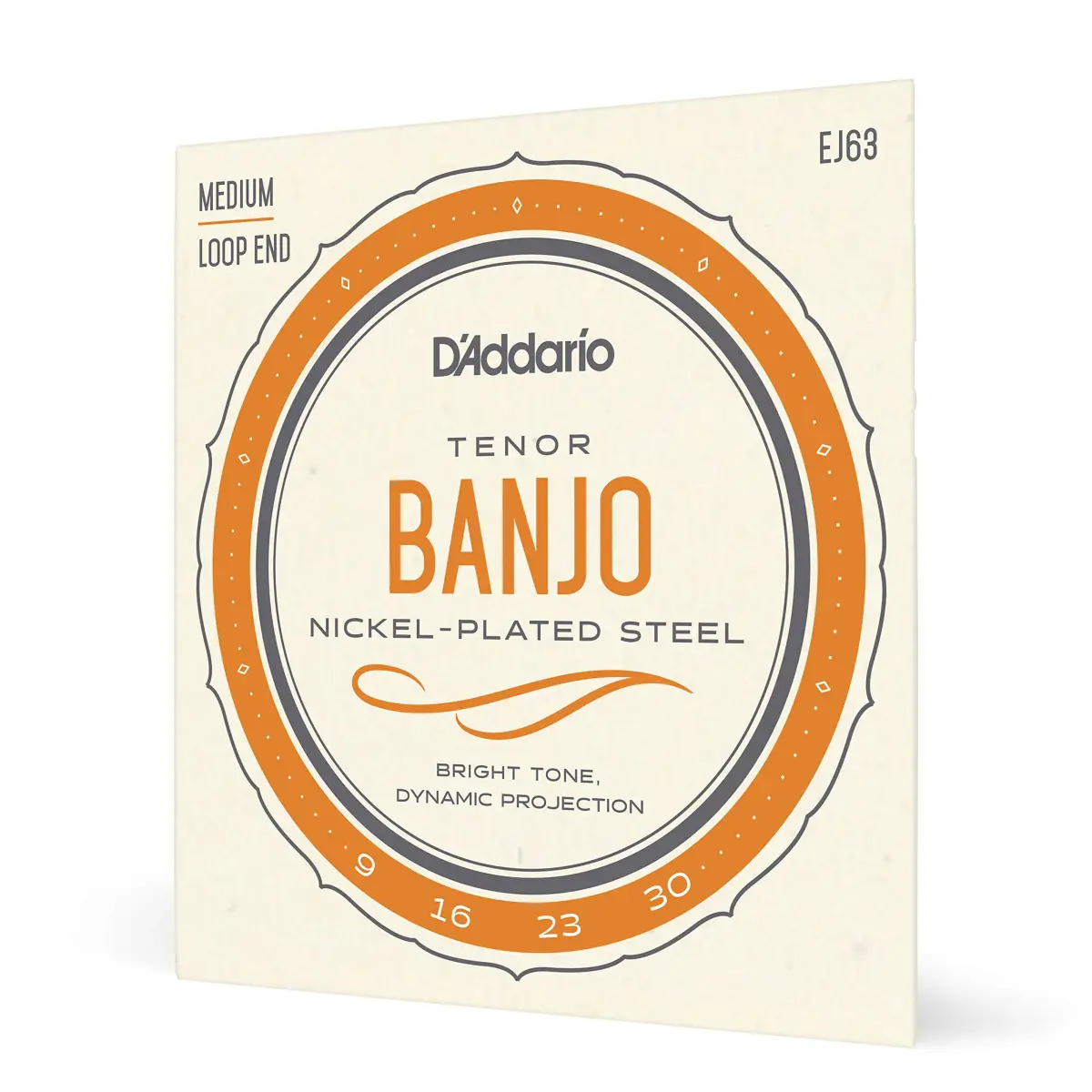 D'Addario EJ63 Tenor Banjo Strings Nickel-Plated Steel 9-30 | Warm, Bright Tone - main product image