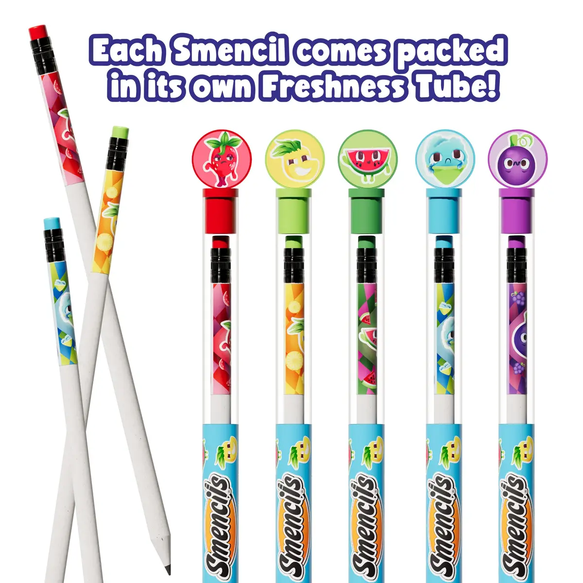 Scentco Smencils Graphite 5-Pack HB #2 Scented Pencils | Recycled Newspaper, 2-Year Scent Guarantee - view 4