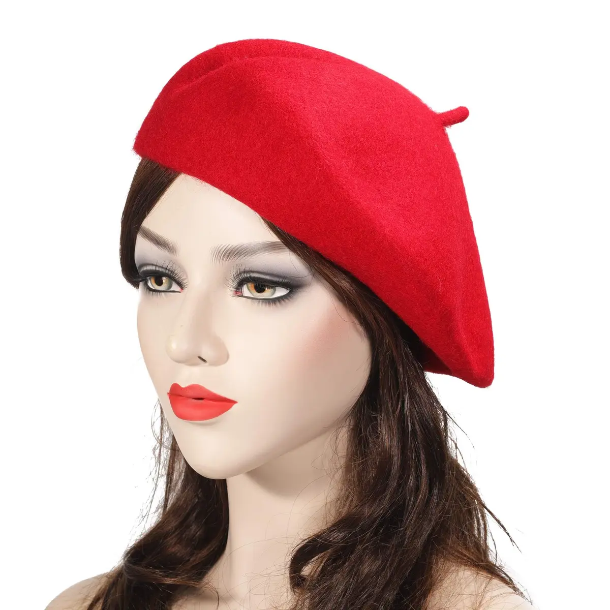 ZLYC Wool Beret Hat Classic Solid Color French Beret for Women Red | Warm, Stylish & Comfortable - view 9
