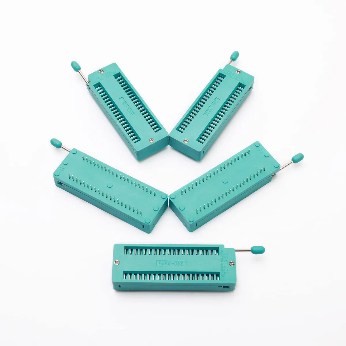 JIUWU 5Pcs 40Pin 2.54mm Test Universal ZIF IC Test Socket DIP, Green | Versatile Circuit Board Accessory - view 5