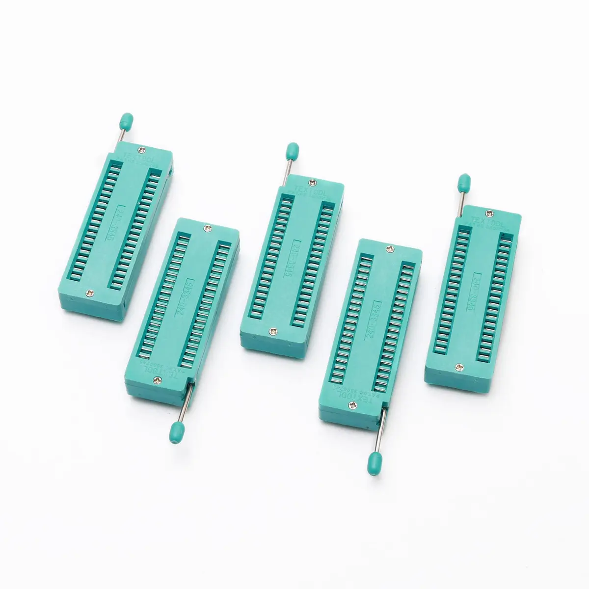 JIUWU 5Pcs 40Pin 2.54mm Test Universal ZIF IC Test Socket DIP, Green | Versatile Circuit Board Accessory - view 4