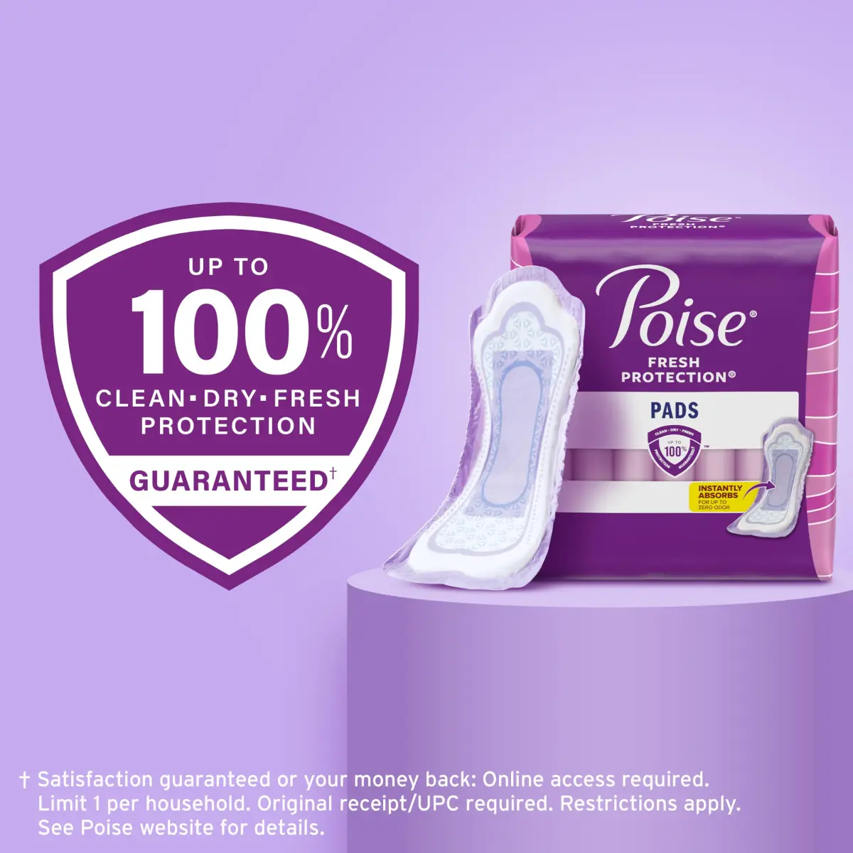 Poise Maximum Absorbency Incontinence Pads, Long Length, 12 Count | 12 Hours Odor Control - view 8