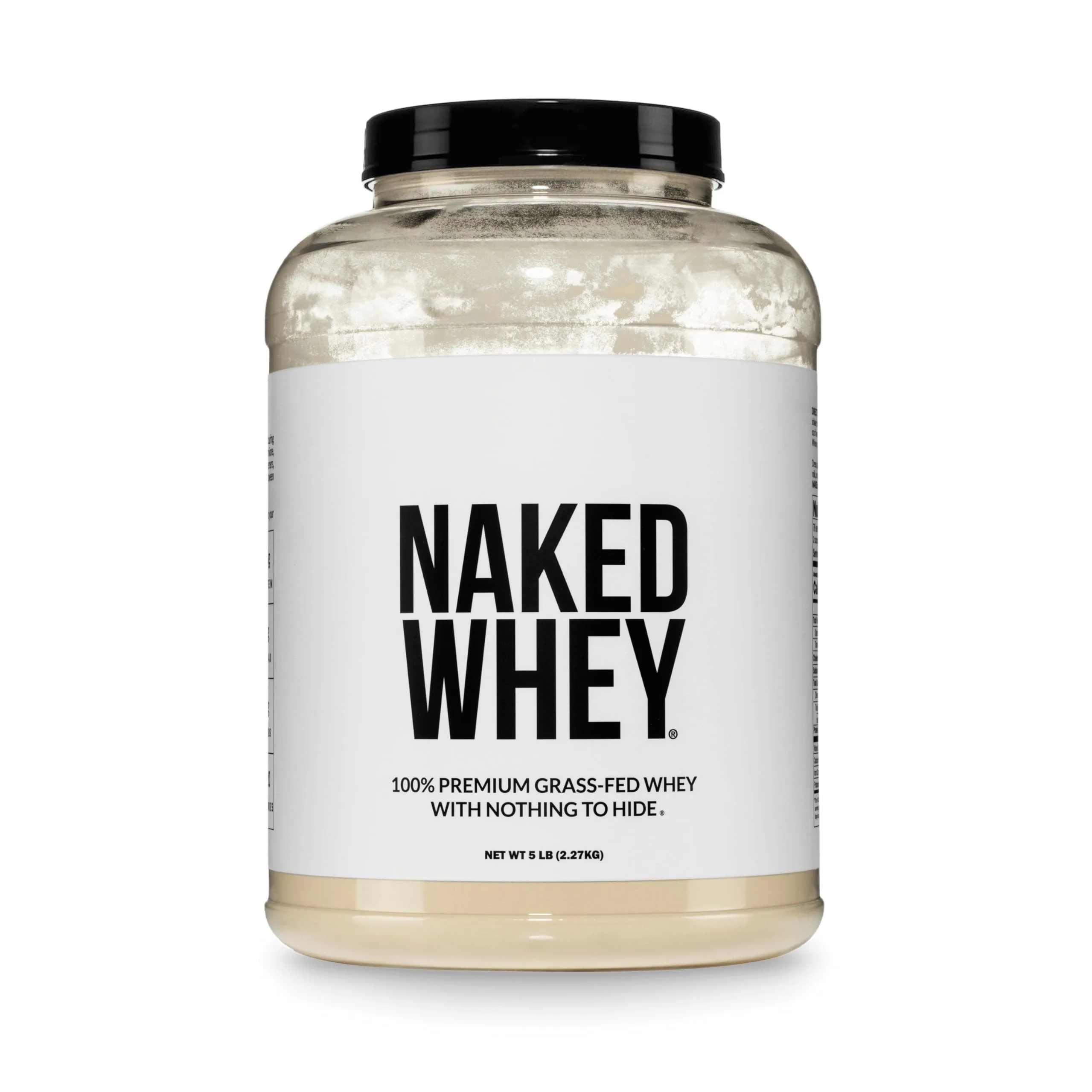 NAKED Whey 5LB Unflavored Grass Fed Protein Powder | NSF Certified, 25g Protein Per Serving - main product image