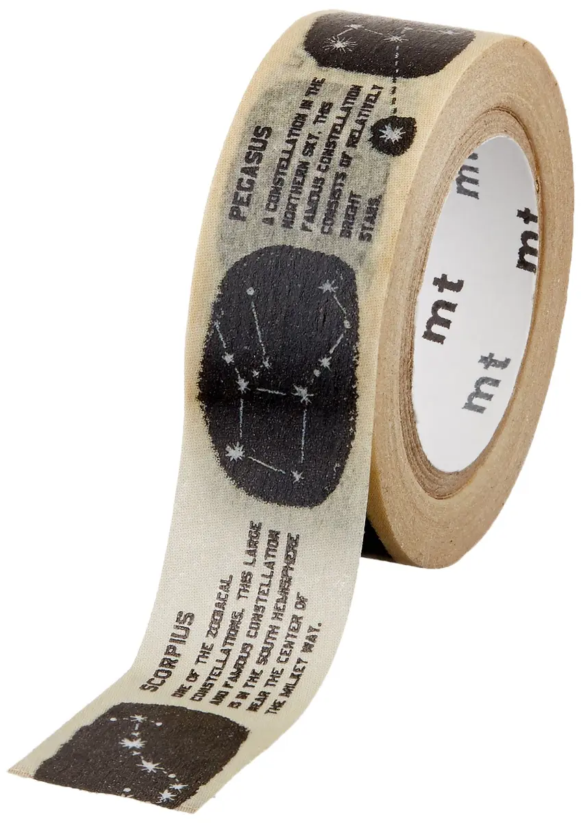 MT Washi Masking Tape for Kids, Constellation, 15mm x 7m | Easy decoration tape - main product image