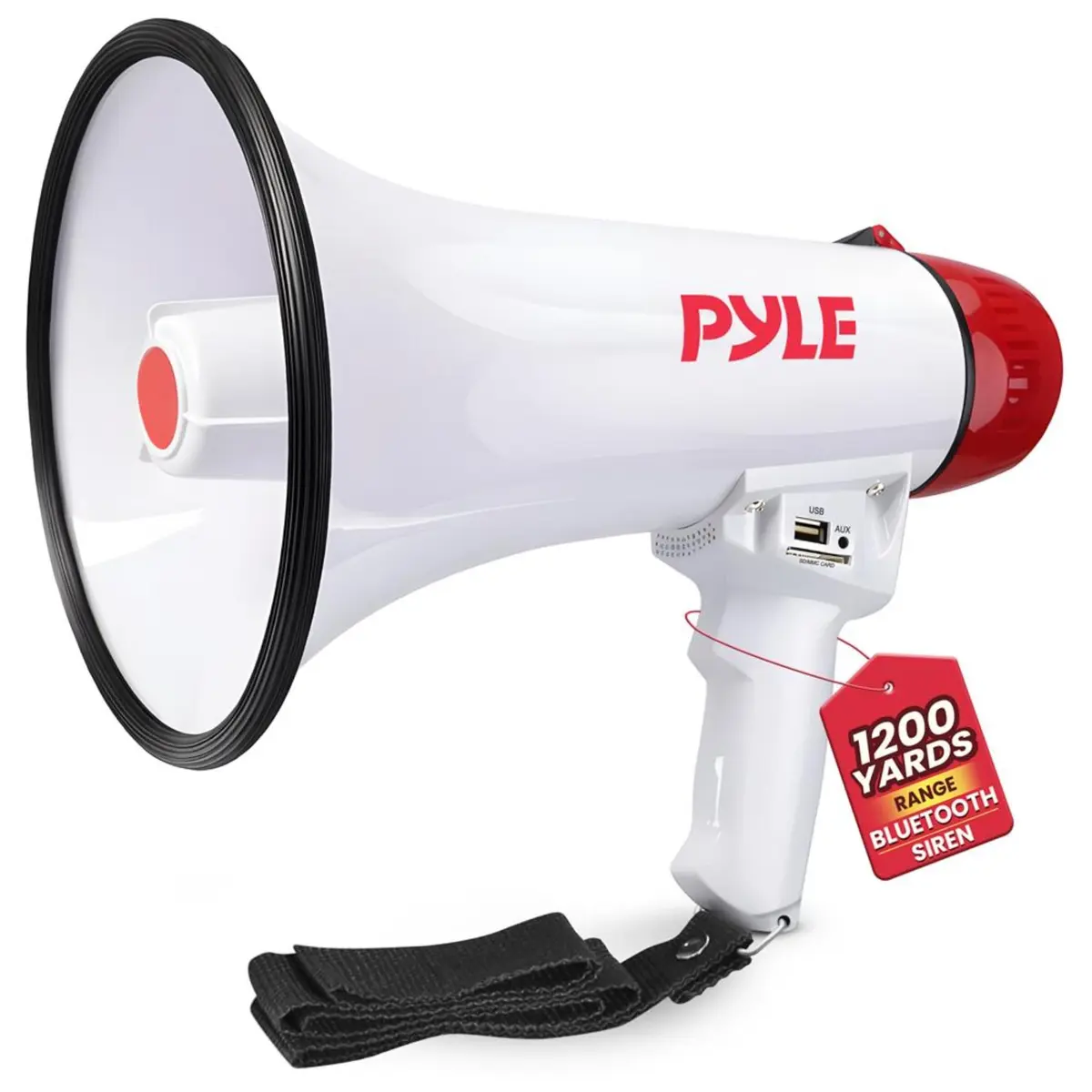 Pyle 40W Megaphone Bullhorn with Bluetooth & Siren, 8'' x 13.1'' | Crowd Control & Safety - main product image