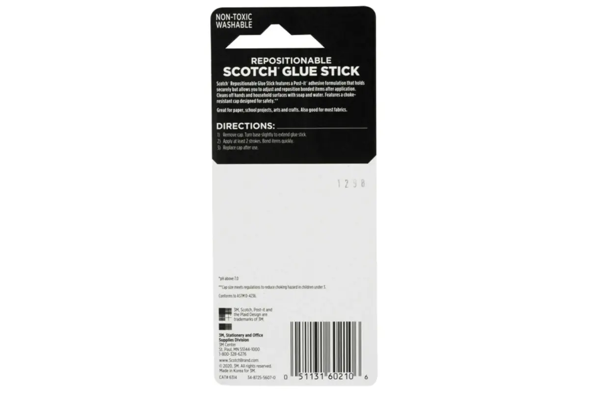 3M Removable Restickable Glue Stick, 0.98 oz (28 g) Pack of 2 | Acid-Free, Non-Toxic Craft Adhesive - view 7