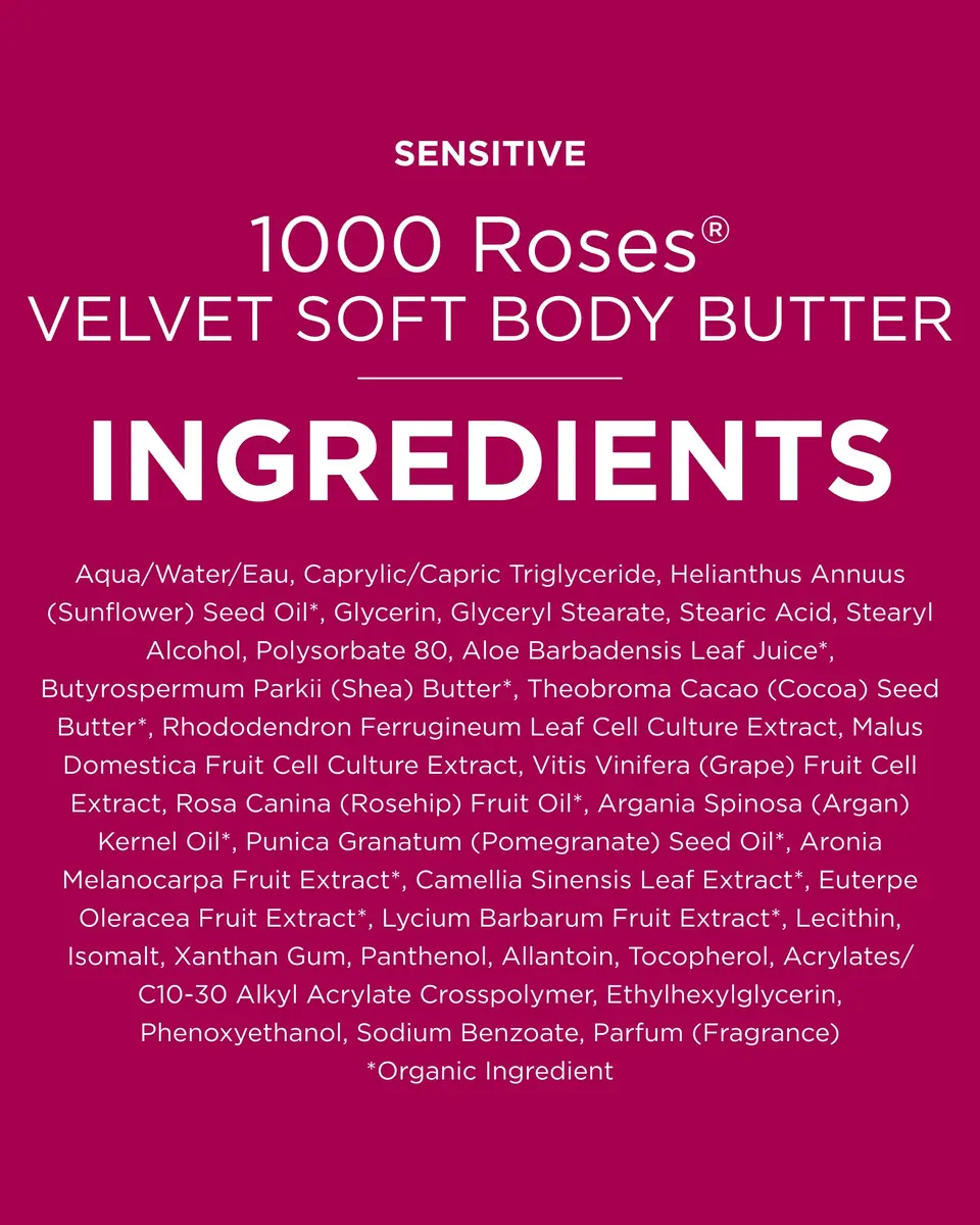 Andalou Naturals 1000 Roses Velvet Soft Body Butter 236ml (8 fl oz) | Hydrates Dry Skin with Shea & Cocoa Butters - view 7