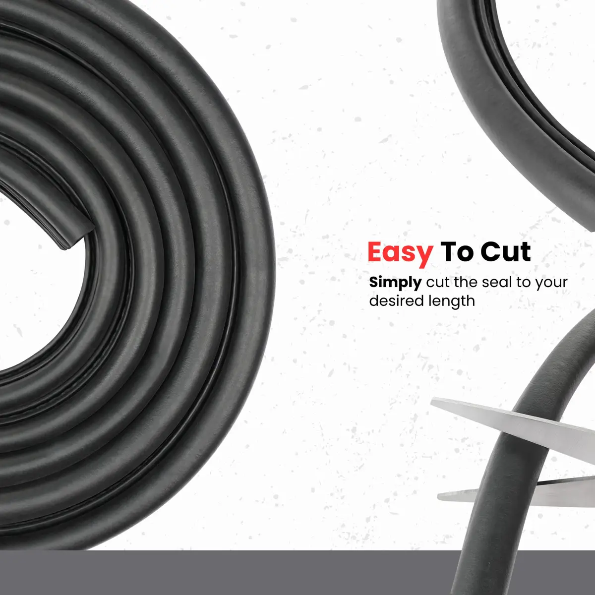 Seal Rubber Weather Stripping 25 Feet | No Adhesive Car Door Seal, Heavy-Duty EPDM Rubber, Universal Fit - view 5