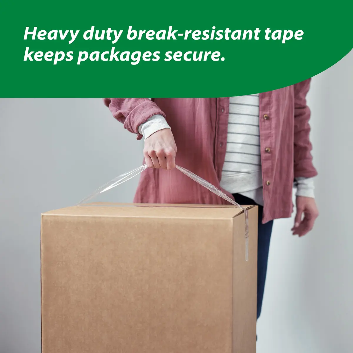 Duck HD Clear Packing Tape Dispenser with 1.88 In. x 50 Yards Tape Roll | Heavy Duty Packaging Tape for Boxes, Shipping & Moving - view 2