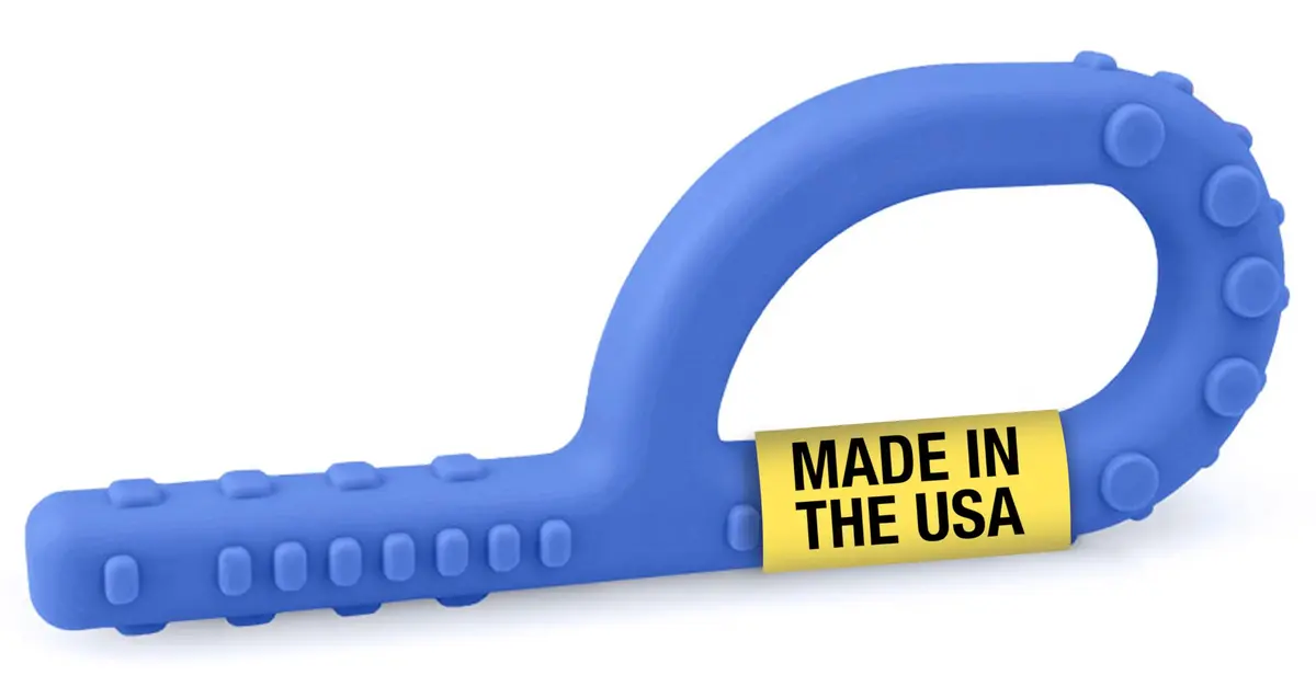 ARK Therapeutic Textured Grabber Sensory Chew XXT Very Firm Royal Blue | Oral Motor Therapy Tool for Adults & Kids - main product image