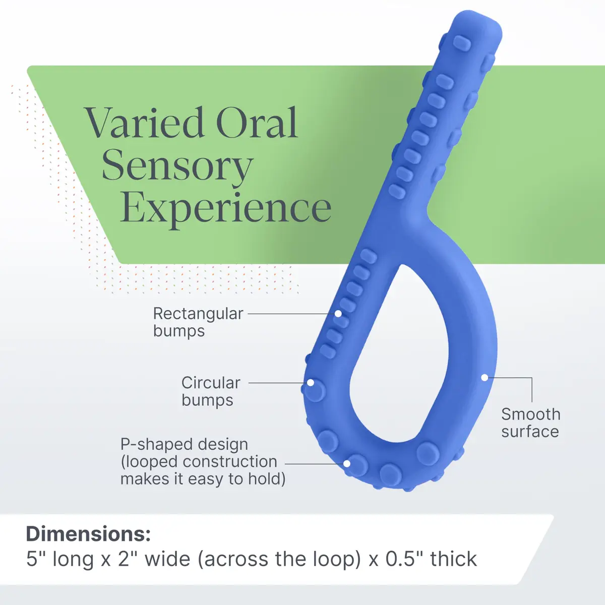 ARK Therapeutic Textured Grabber Sensory Chew XXT Very Firm Royal Blue | Oral Motor Therapy Tool for Adults & Kids - view 2