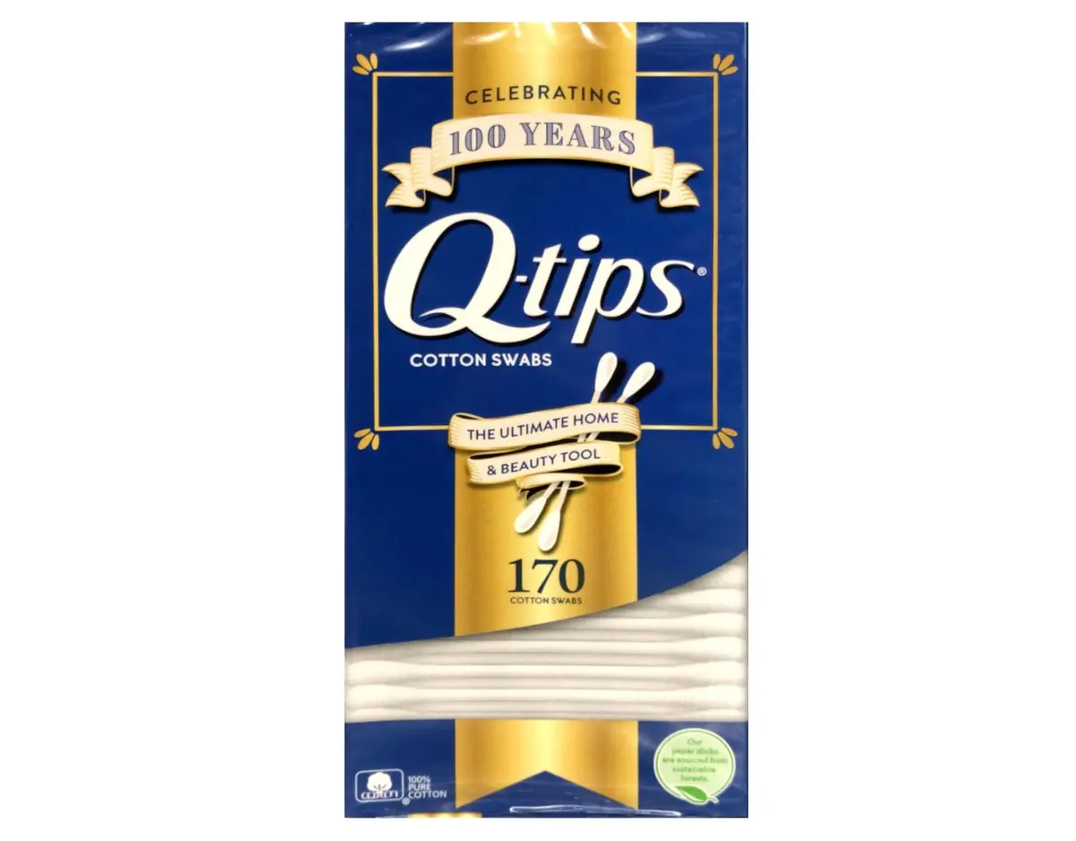 Q-tips Cotton Swabs 170s | Fragrance-Free, Pure Cotton, Sensitive Use - main product image