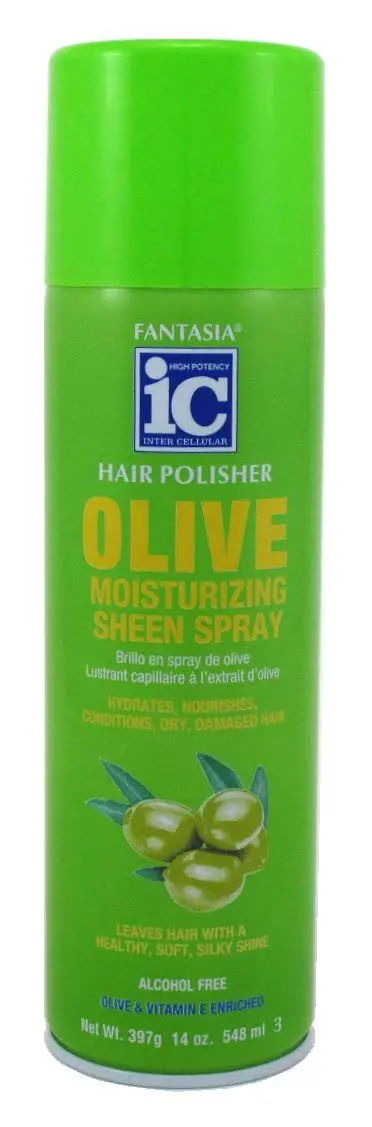 Fantasia Moisturizing Olive Sheen Spray 14 Fl Oz | Nourishes & Moisturizes Dry Hair - view 3