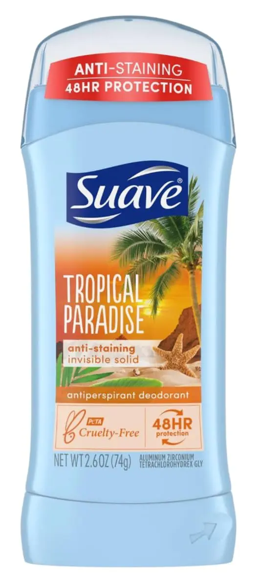 suave+ Body Deodorant 2.6 oz (76 ml) | 24Hr Tropical Paradise Solid for Women - view 2