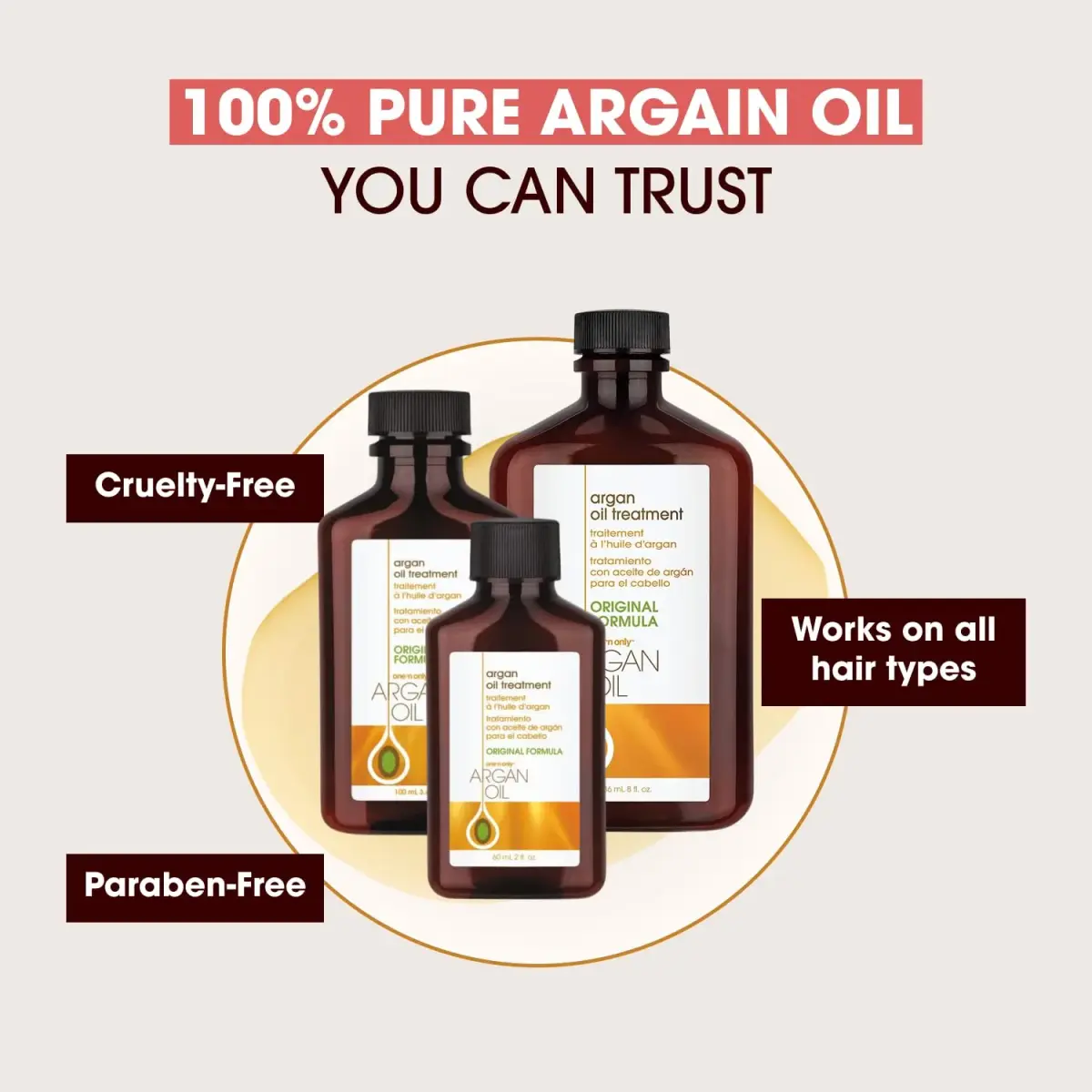 One 'N Only Argan Oil Hair Treatment Serum 6.8 Fl Oz (200 ml) | Frizz Control for All Hair Types - view 6