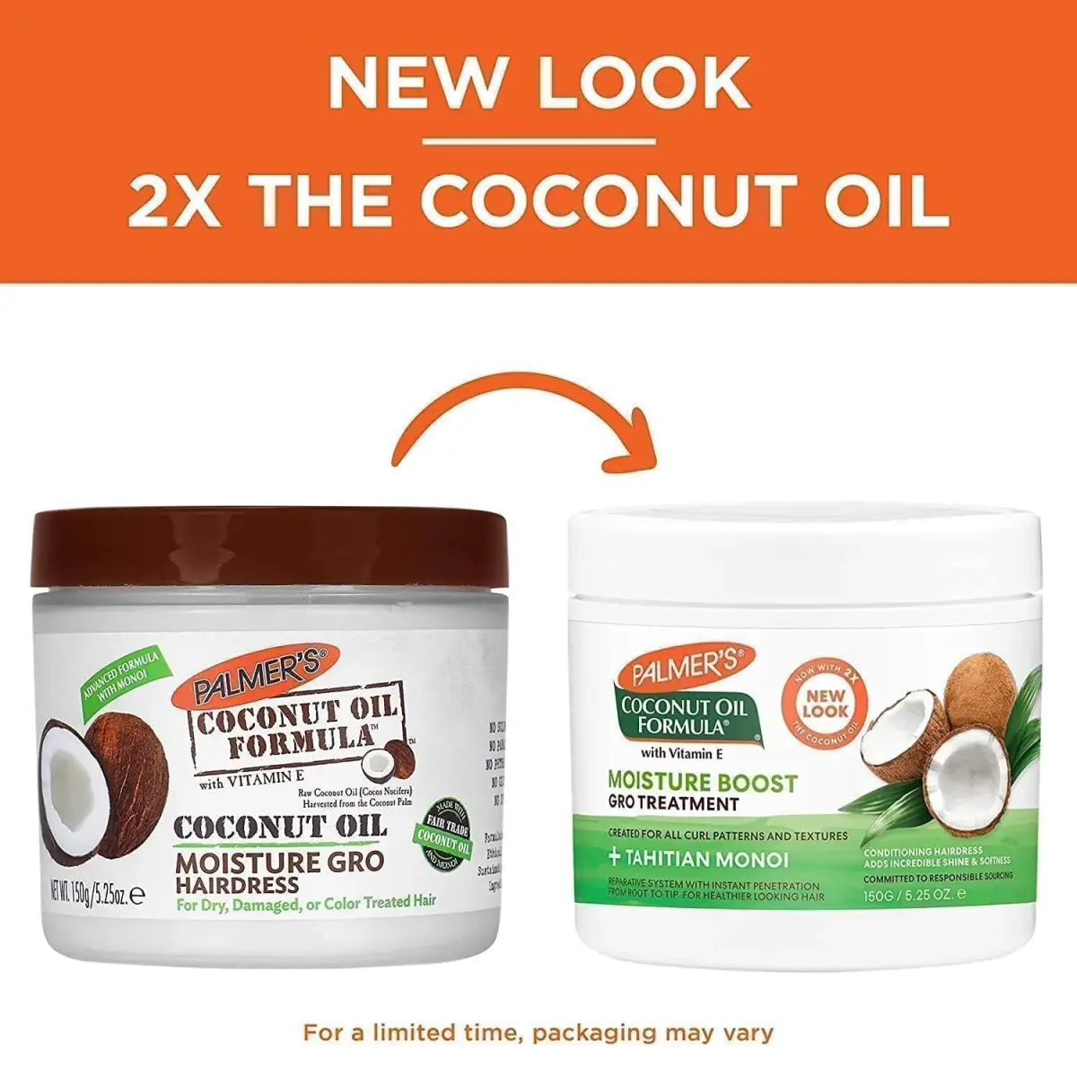 Palmer's Coconut Oil Moisture Gro Hairdress 155ml (5.25 fl oz) 2-Pack | Restores Dry, Damaged Hair - view 3
