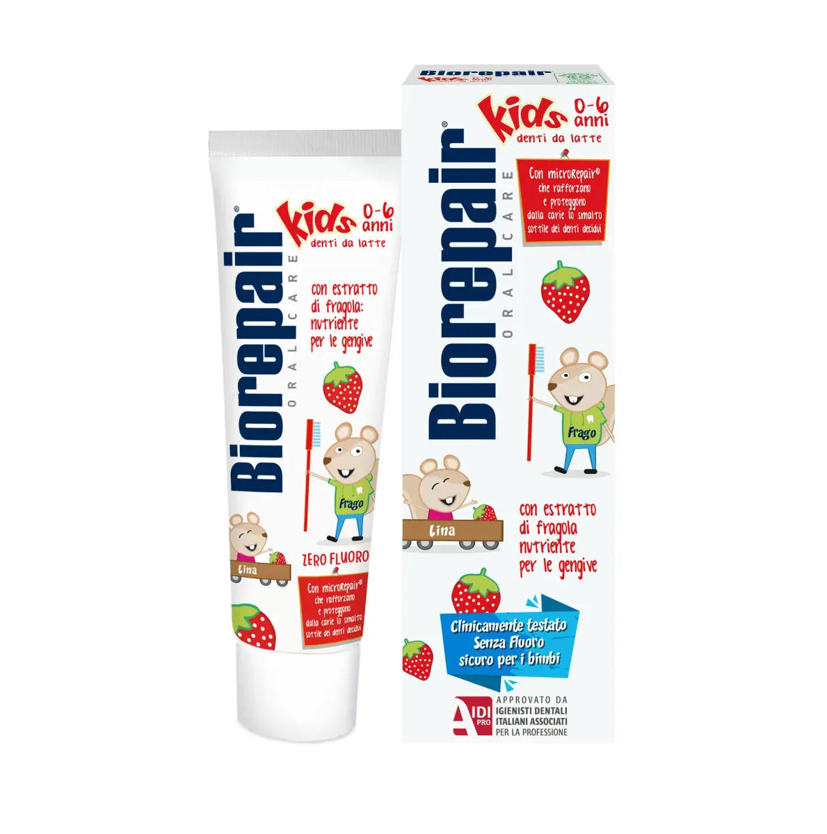 Biorepair Junior Toothpaste Wild Strawberry 50ml (1.7 Fl Oz) | Protects Against Cavities & Plaque - view 2