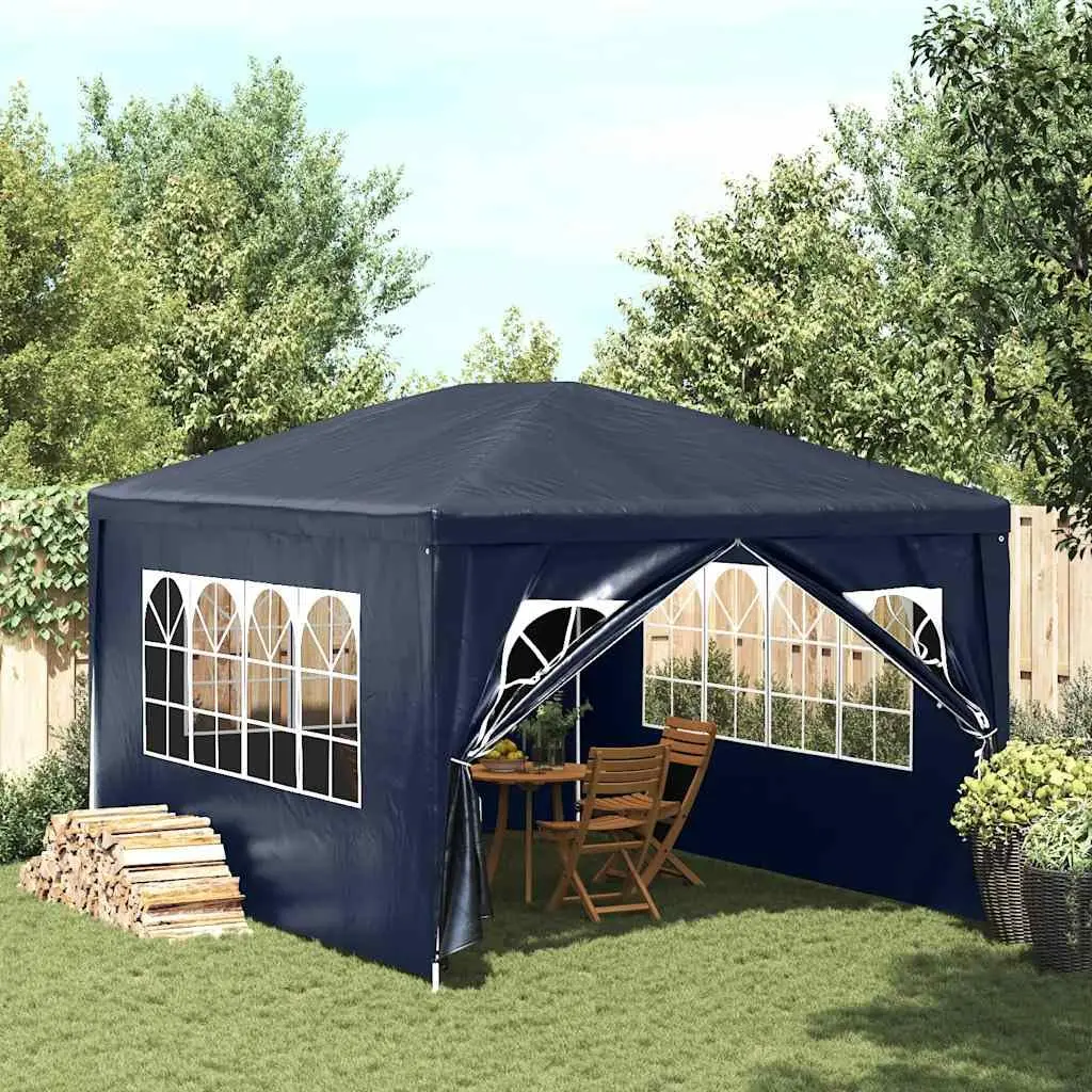 vidaXL Party Tent 10'x13' Blue | UV & Water-Resistant Garden Shelter (70-120 chars) - view 2