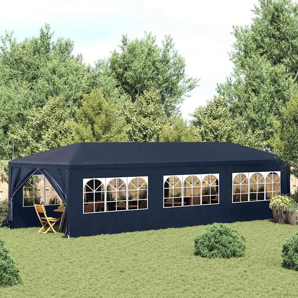 vidaXL Party Tent 10'x30' Blue | UV & Water Resistant Outdoor Shelter (70-120 chars) - view 2