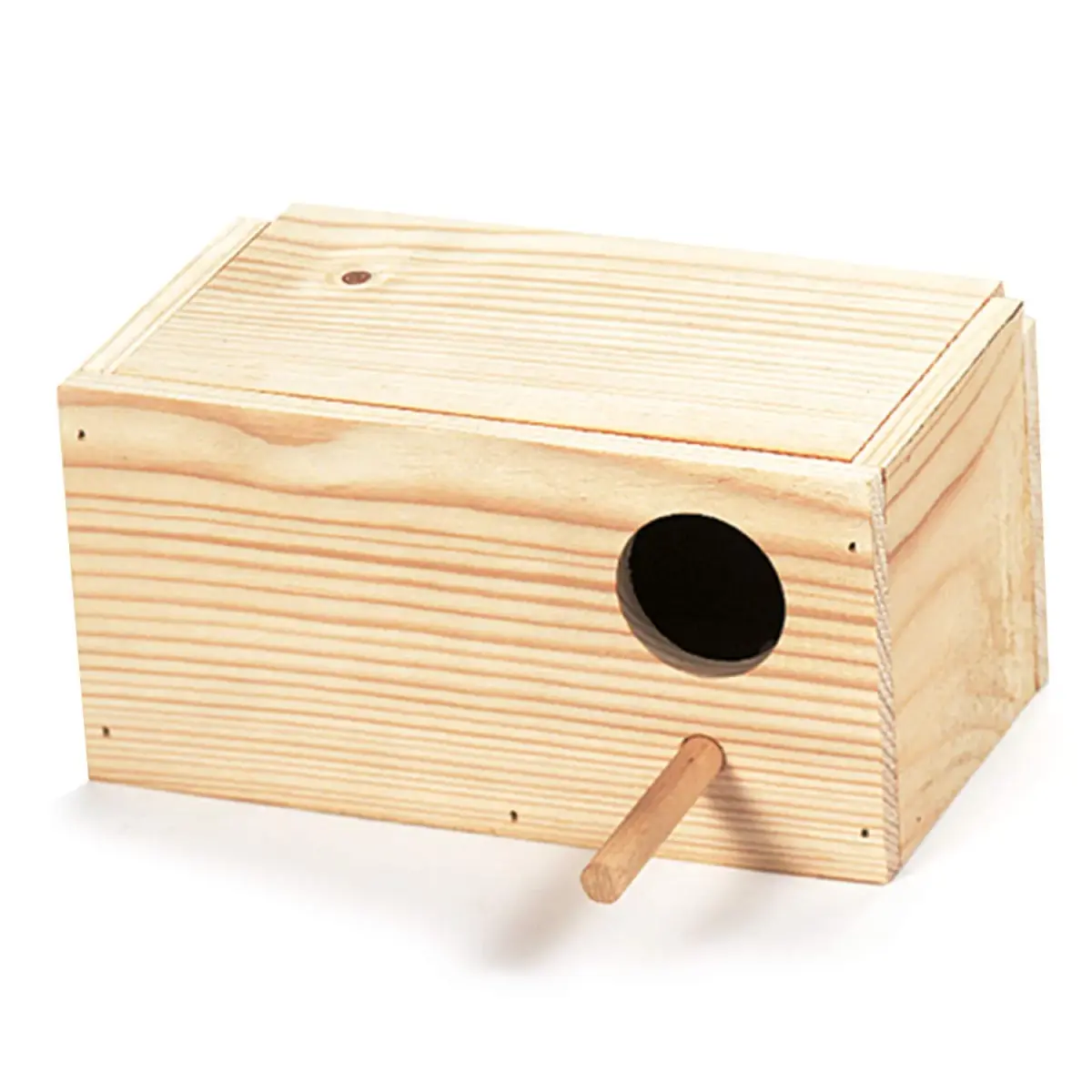 Arquivet Wooden Parakeet Nest Box 20cm (7.87in) | Natural Wood Bird House for Small Birds - main product image