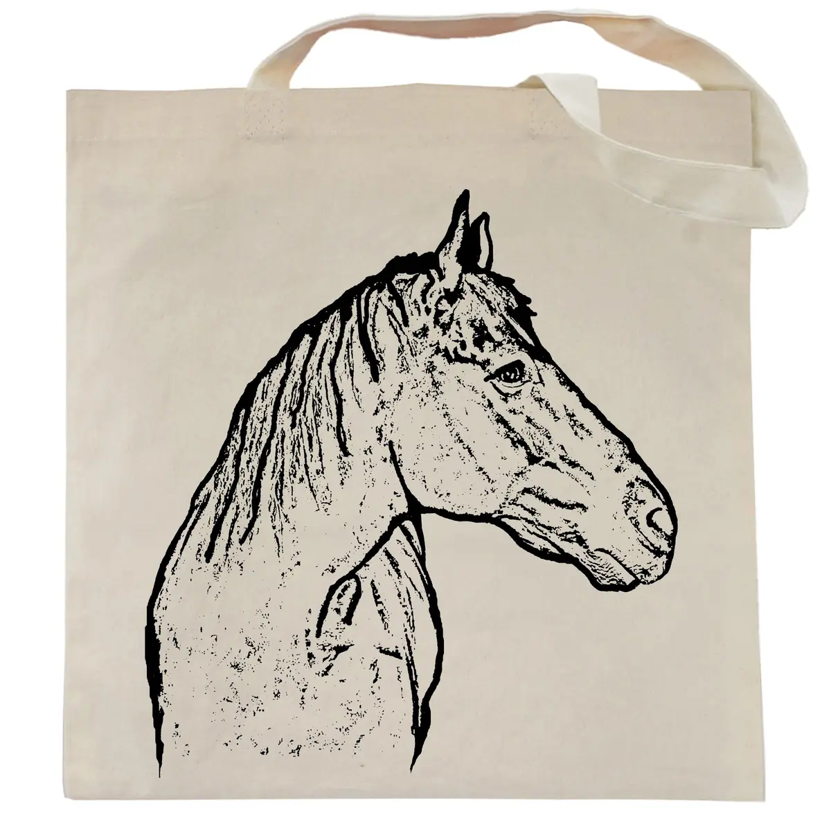 Pet Studio Art Inca the Horse Tote Bag | Hand-printed Cotton Pet Lover Accessory - main product image