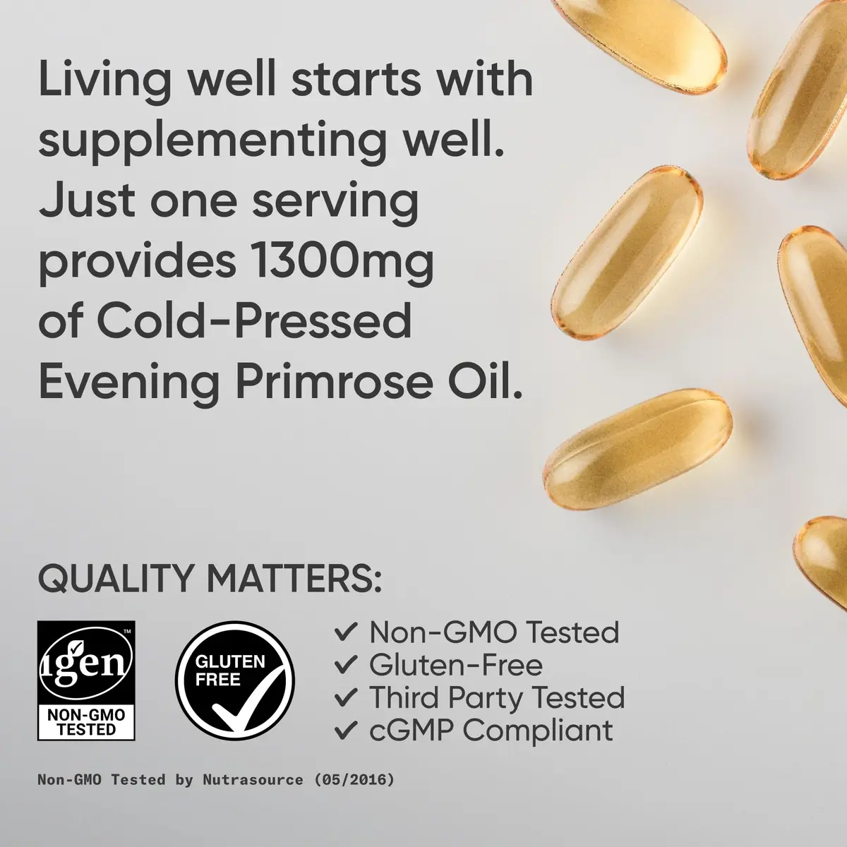 Sports Research Evening Primrose Oil 1300mg | Women’s Health & Skin Support, 120 Softgels - view 4