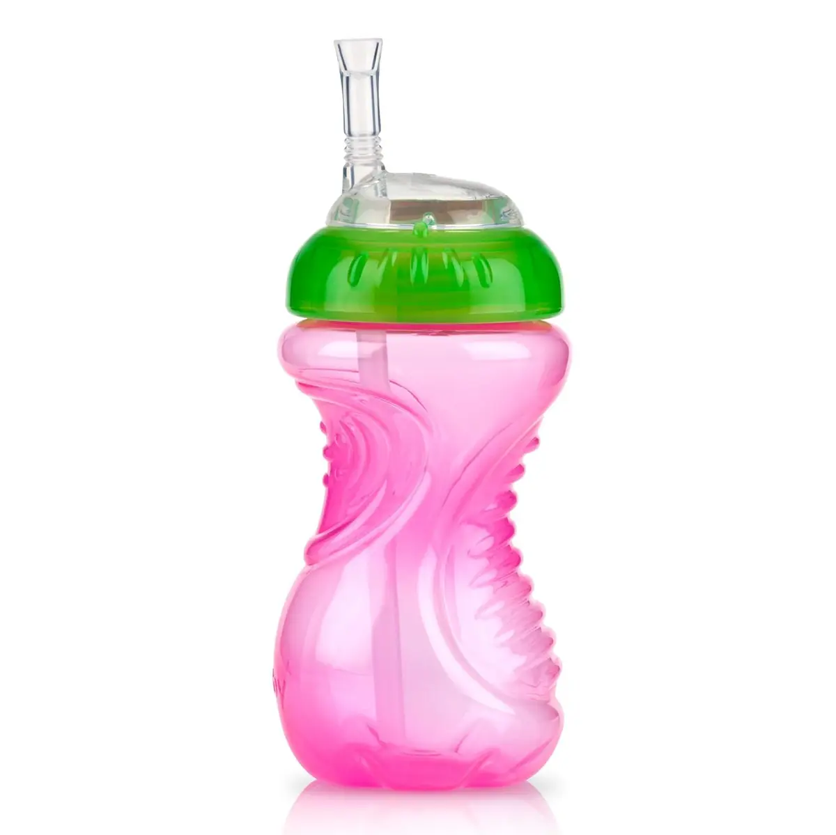 Nuby No-Spill Soft Straw Easy Grip Sippy Cup 300ml (10 Oz) 3-Pack | Spill-Proof Toddler Cup for Babies 12+ Months - view 6