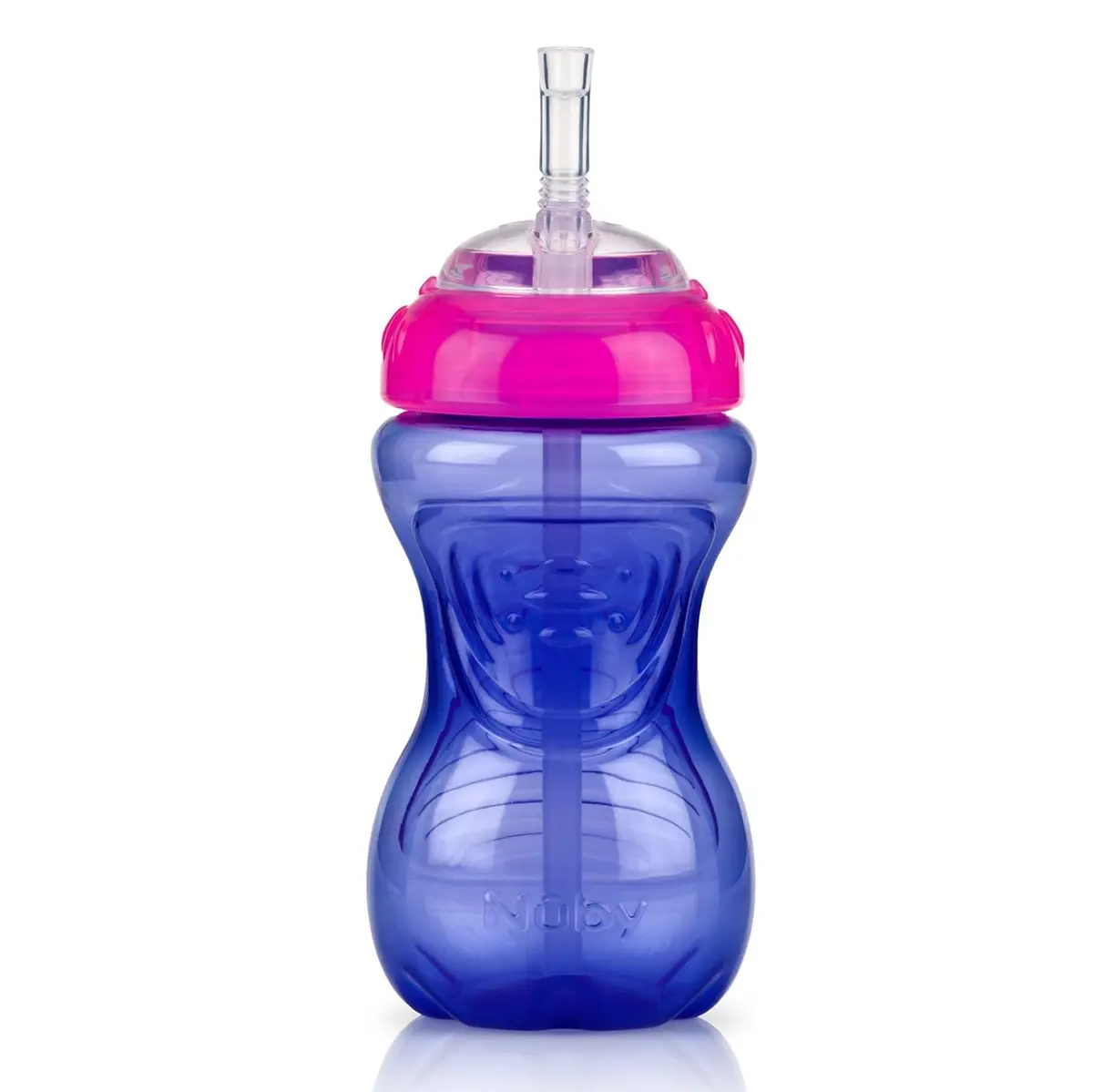 Nuby No-Spill Soft Straw Easy Grip Sippy Cup 300ml (10 Oz) 3-Pack | Spill-Proof Toddler Cup for Babies 12+ Months - view 7