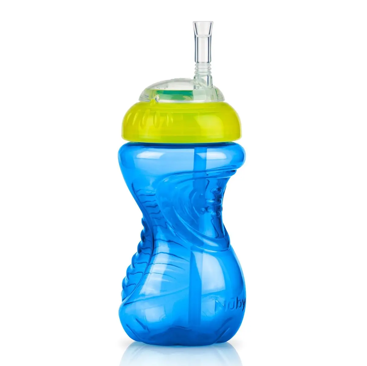 Nuby No-Spill Soft Straw Easy Grip Sippy Cup 300ml (10 Oz) 3-Pack | Spill-Proof Toddler Cup for Babies 12+ Months - view 8