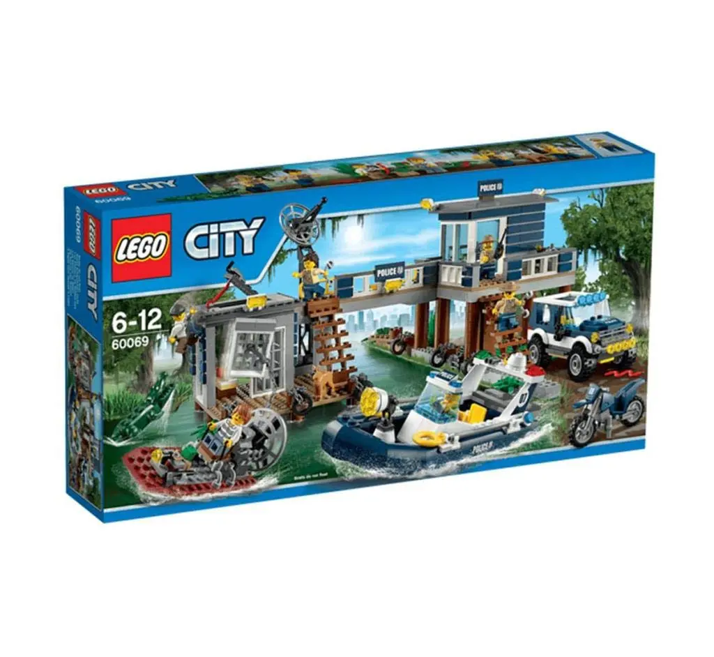 LEGO City Police Swamp Police Station | Police Building Set for Kids 27cm - main product image