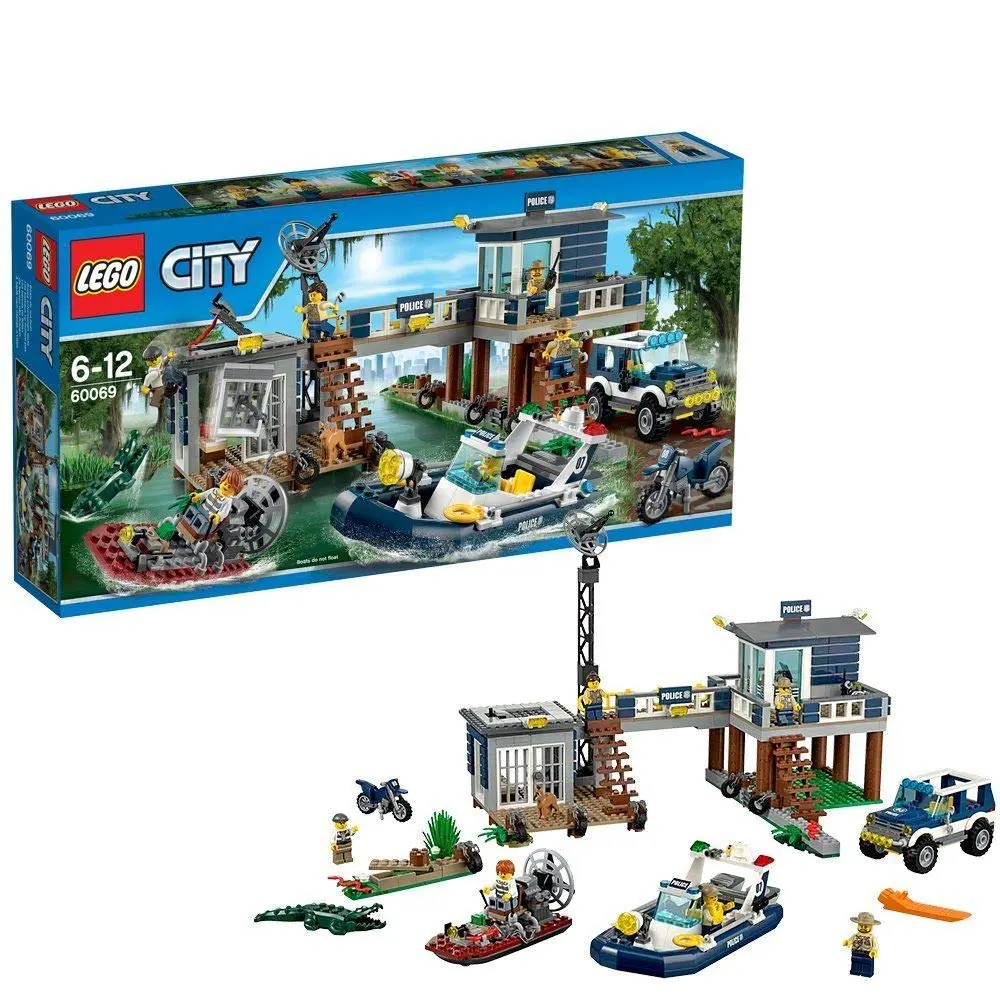 LEGO City Police Swamp Police Station | Police Building Set for Kids 27cm - view 5