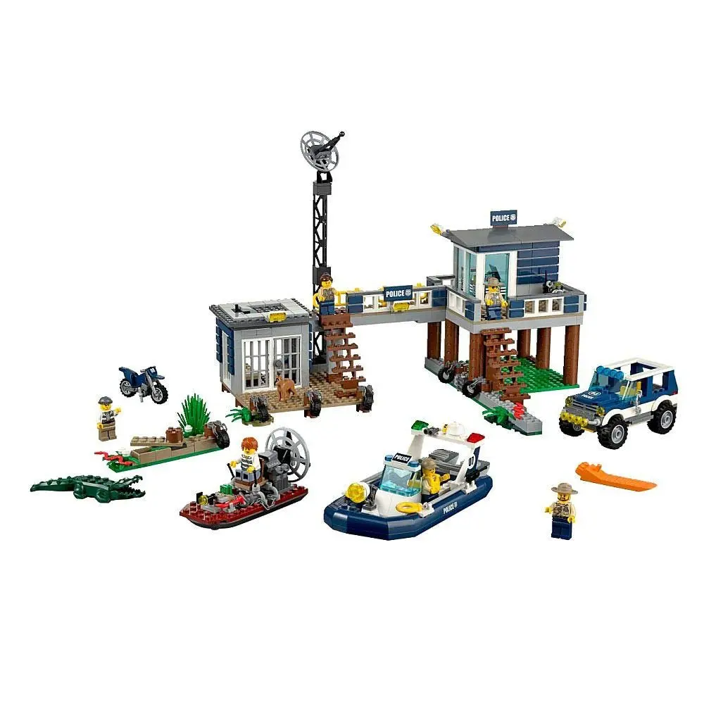 LEGO City Police Swamp Police Station | Police Building Set for Kids 27cm - view 3