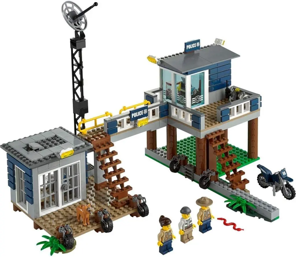 LEGO City Police Swamp Police Station | Police Building Set for Kids 27cm - view 4